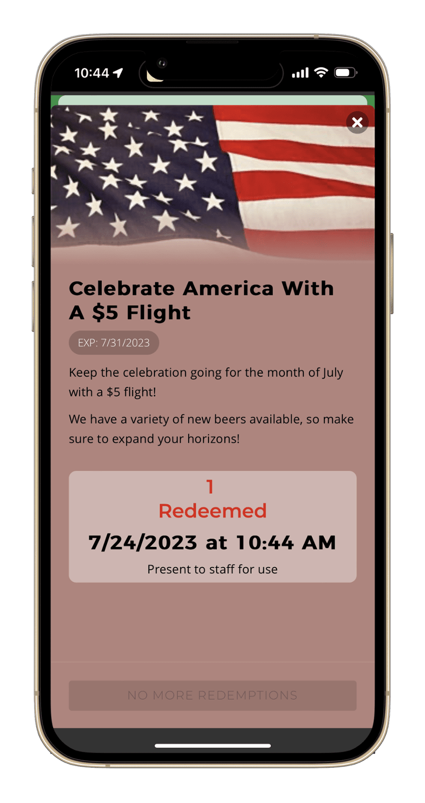 Redemption Confirmation